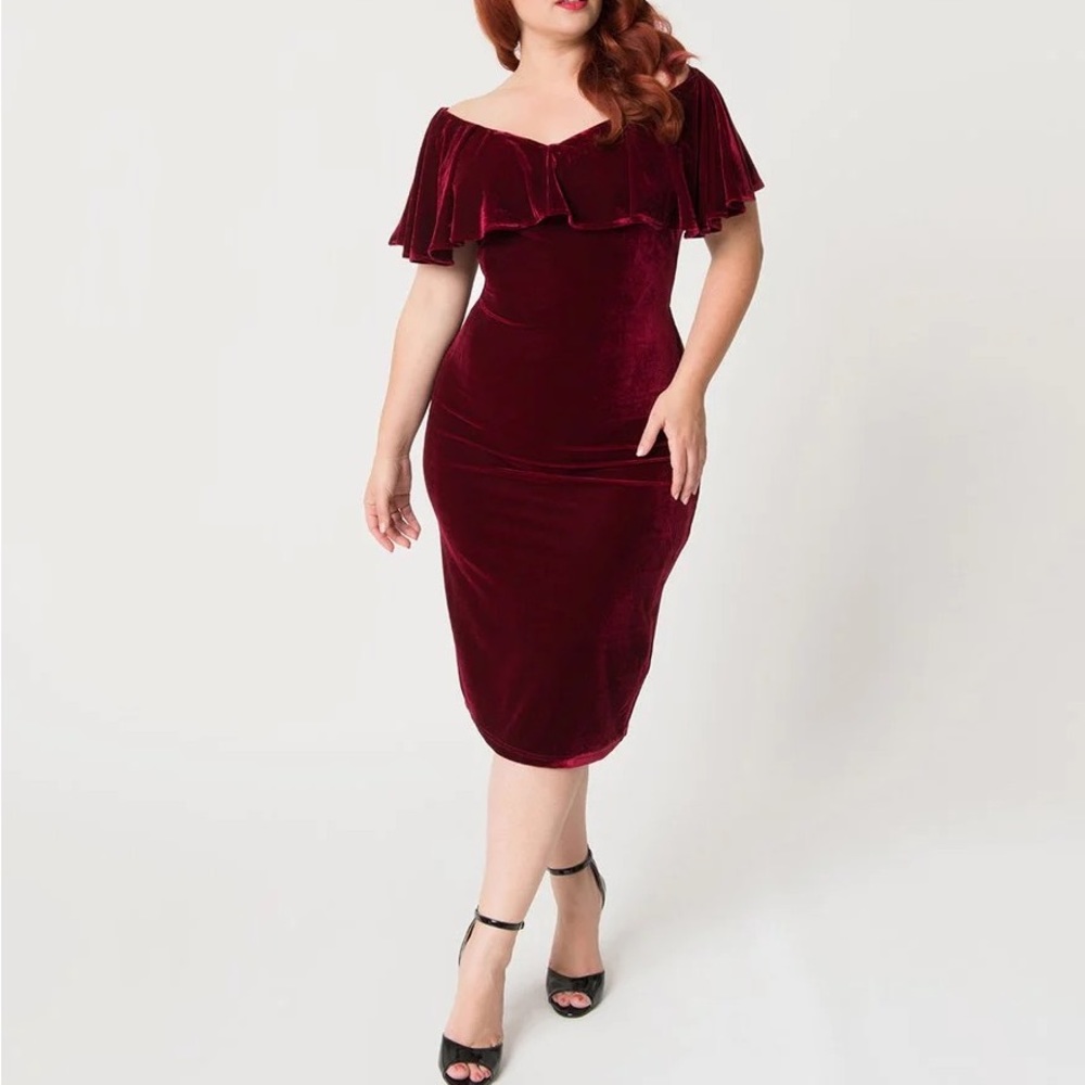 Unique vintage velvet dress